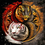 Tai Chi Tiger-Full Round Diamond Painting-40x40cm