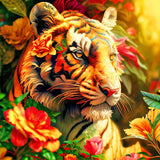 Tai Chi Tiger-Full Round Diamond Painting-40x40cm