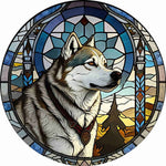 Stained Glass Animal-Full Round Diamond Painting-35x35cm