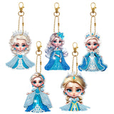 5/6pcs Sets-Cartoon Animal-Double Side Drill-Diamond Keychain