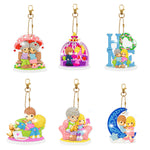 5/6pcs Sets-Cartoon Animal-Double Side Drill-Diamond Keychain