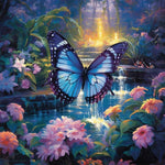 Garden Butterfly-Full Round Diamond Painting-30x30cm