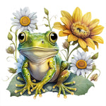 Sunflower Frog-Full Round Diamond Painting-30x30cm