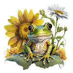 Sunflower Frog-Full Round Diamond Painting-30x30cm