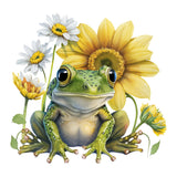 Sunflower Frog-Full Round Diamond Painting-30x30cm