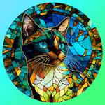 Stained Glass Animal-Full Round Diamond Painting-30x30cm