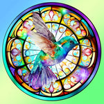 Stained Glass Animal-Full Round Diamond Painting-30x30cm