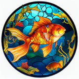 Stained Glass Animal-Full Round Diamond Painting-30x30cm