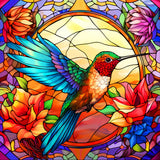 Stained Glass Animal-Full Round Diamond Painting-30x30cm