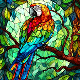 Stained Glass Animal-Full Round Diamond Painting-30x30cm