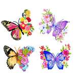 4pcs/set-Butterfly-Diamond Sticker