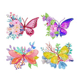 4pcs/set-Butterfly-Diamond Sticker