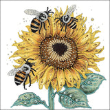 Sunflower Bee-Partial Special Diamond Painting-30x30cm