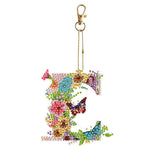 26 Alphabet Flowers-Double Sided Keychain