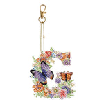 26 Alphabet Flowers-Double Sided Keychain