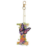 26 Alphabet Flowers-Double Sided Keychain