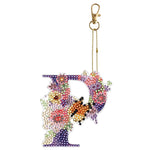 26 Alphabet Flowers-Double Sided Keychain