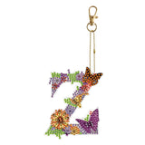 26 Alphabet Flowers-Double Sided Keychain