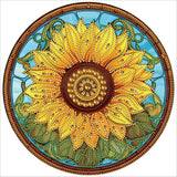 Stained Glass Sunflower-Partial Special Diamond Painting-30x30cm