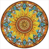 Stained Glass Sunflower-Partial Special Diamond Painting-30x30cm