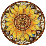 Stained Glass Sunflower-Partial Special Diamond Painting-30x30cm