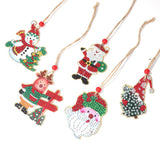 5pcs/set Double Sided Christmas DIY Diamond Painting  Hanging Pendant Trees Decoration