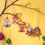 5pcs/set Double Sided Christmas DIY Diamond Painting  Hanging Pendant Trees Decoration