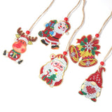 5pcs/set Double Sided Christmas DIY Diamond Painting  Hanging Pendant Trees Decoration