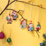 5pcs/set Double Sided Christmas DIY Diamond Painting  Hanging Pendant Trees Decoration