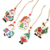 5pcs/set Double Sided Christmas DIY Diamond Painting  Hanging Pendant Trees Decoration