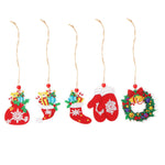 5pcs/set Double Sided Christmas DIY Diamond Painting  Hanging Pendant Trees Decoration