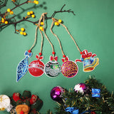 5pcs/set Double Sided Christmas DIY Diamond Painting  Hanging Pendant Trees Decoration