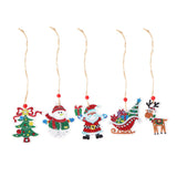 5pcs/set Double Sided Christmas DIY Diamond Painting  Hanging Pendant Trees Decoration