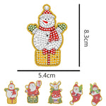 5pcs/set Double Sided Christmas DIY Diamond Painting  Hanging Pendant Trees Decoration