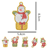 5pcs/set Double Sided Christmas DIY Diamond Painting  Hanging Pendant Trees Decoration