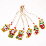 5pcs/set Double Sided Christmas DIY Diamond Painting  Hanging Pendant Trees Decoration