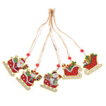 5pcs/set Double Sided Christmas DIY Diamond Painting  Hanging Pendant Trees Decoration