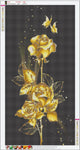 Gold Rose - Full Drill Round Drill Painting - 85x45cm