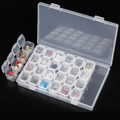 28 Slots Plastic Storage Box Case Painting Tools