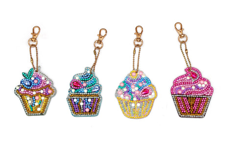 4pcs/set Diamond painting Keychain