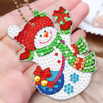 6pcs Christmas Gifts Diamond Painting DIY Key Chains Special Shaped Key Rings