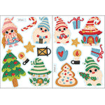 2pcs Christmas DIY Diamond Drawing Stickers