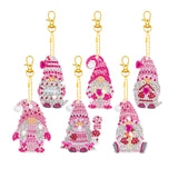 5pcs DIY Diamond Painting Ladybug Gnomes Double-sided Keychains