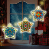 3pcs/set Diamond Painting Christmas Tree Led Hanging Lights