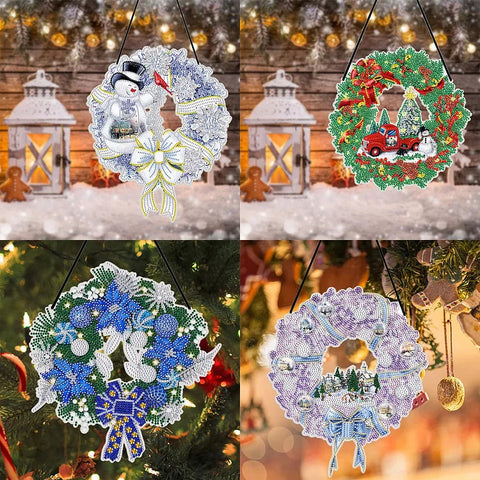 Christmas-Single Side Drill-Diamond Wreath