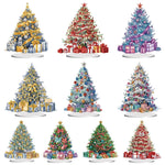 Christmas Tree-Single Side Drill-Wooden Diamond Desktop Ornament