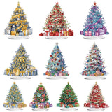 Christmas Tree-Single Side Drill-Wooden Diamond Desktop Ornament