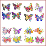 4pcs/set-Butterfly-Diamond Sticker