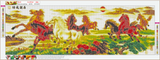 Horses - Full Drill Round Drill Painting - 80x30cm